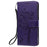 For iPhone 12 / 12 Pro Phone Case with Stand Cat Tree Pattern Leather Wallet Mobile Cover - Purple - 2