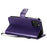 For iPhone 12 / 12 Pro Phone Case with Stand Cat Tree Pattern Leather Wallet Mobile Cover - Purple - 5