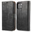 Crazy Horse Texture Detachable Leather Wallet Stand Design Phone Cover Case for iPhone 13 Pro 6.1 inch - Black - 1
