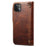 Folio Flip Genuine Leather Wallet Cover Shell with Strap for iPhone 13 6.1 inch - Brown - 3