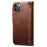 Full Protective Genuine Leather Wallet Phone Shell Cover with Lanyard for iPhone 13 Pro 6.1 inch - Brown - 3