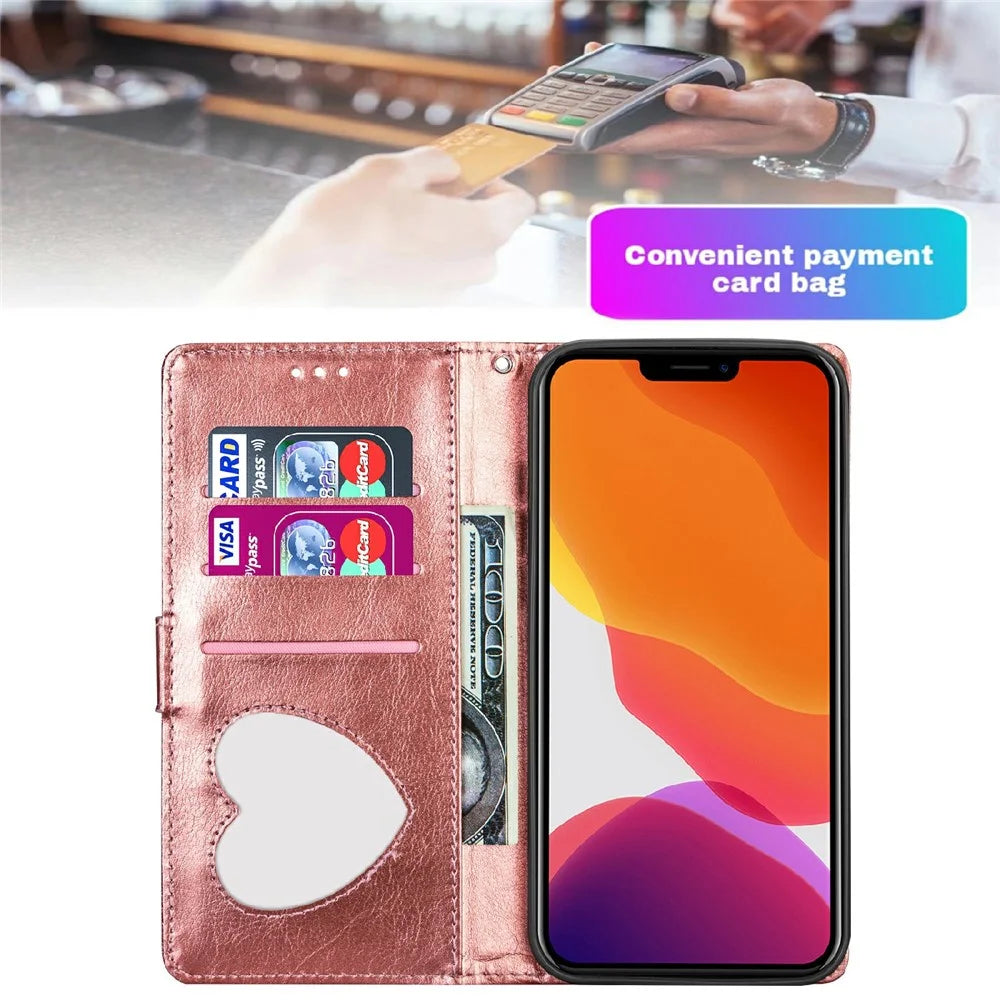 Glitter Sequins Wrist Strap Zipper Pocket Wallet Flip Leather Phone Case with Stand for iPhone 13 Pro Max 6.7 inch - Rose Gold - 4