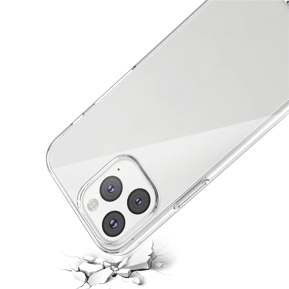 Crystal Clear Shockproof Protective Soft TPU Case with 9H Tempered Glass Screen Protector for iPhone 13 mini 5.4 inch - 2