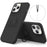 Adjustable Kickstand Design Eco-Friendly Liquid Silicone Easy-Clean Phone Protective Case Shell with Handy Strap for iPhone 13 Pro 6.1 inch - Black - 1
