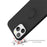 Adjustable Kickstand Design Eco-Friendly Liquid Silicone Easy-Clean Phone Protective Case Shell with Handy Strap for iPhone 13 Pro 6.1 inch - Black - 6