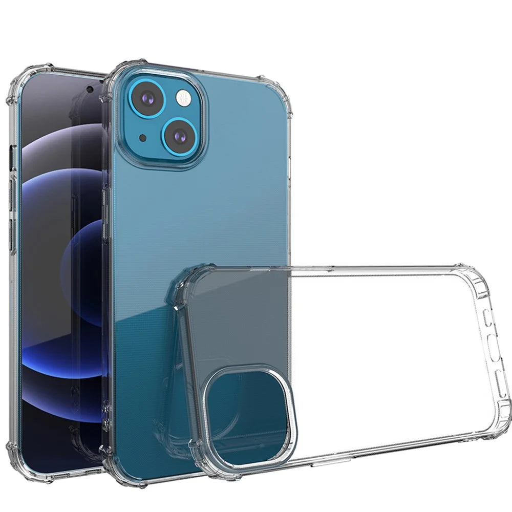 Full Protective Shock-resistant Transparent TPU Anti-fall Phone Back Cover for iPhone 13 6.1 inch - 4