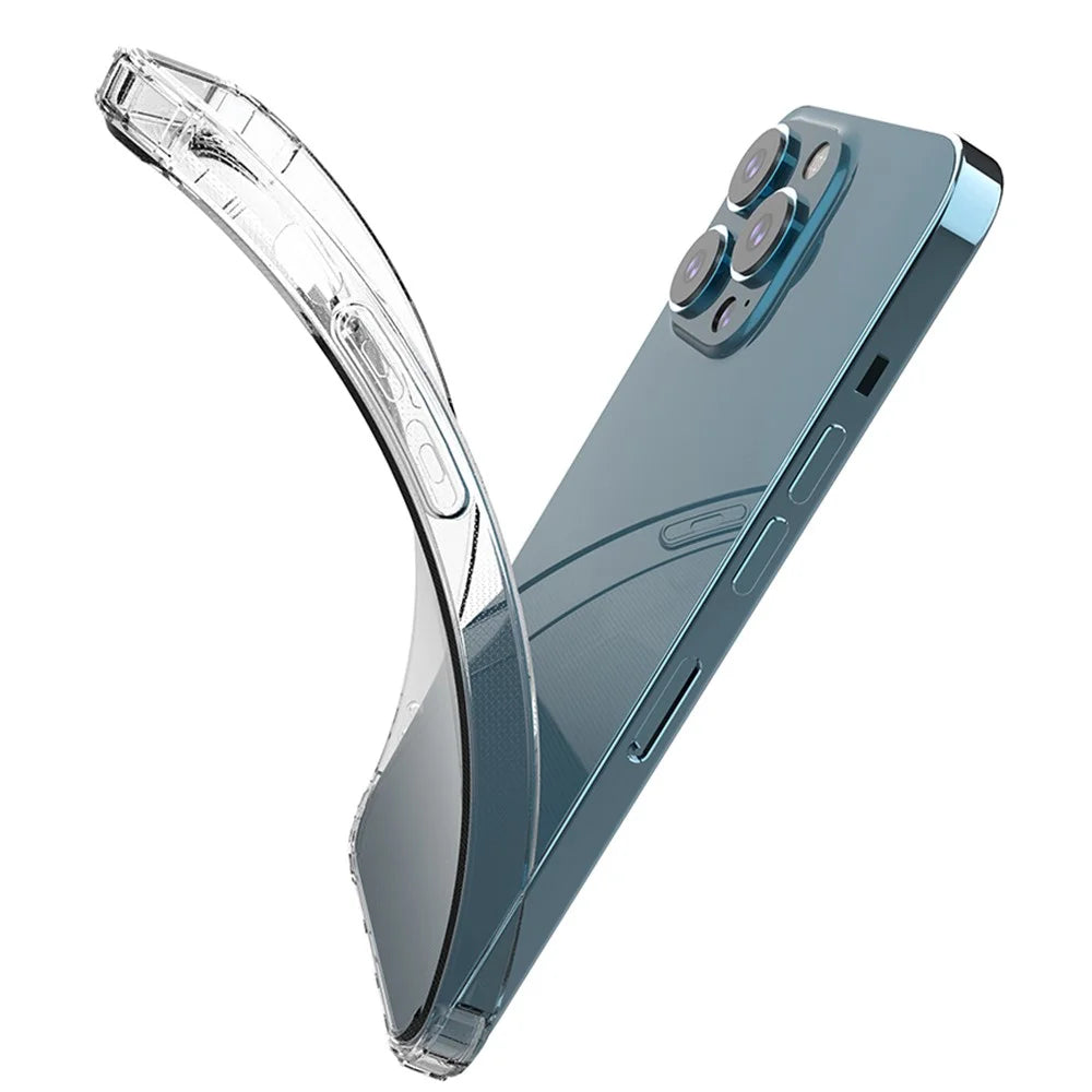 Transparent TPU Shock-resistant Mobile Phone Back Case Shell for iPhone 13 Pro 6.1 inch - 2
