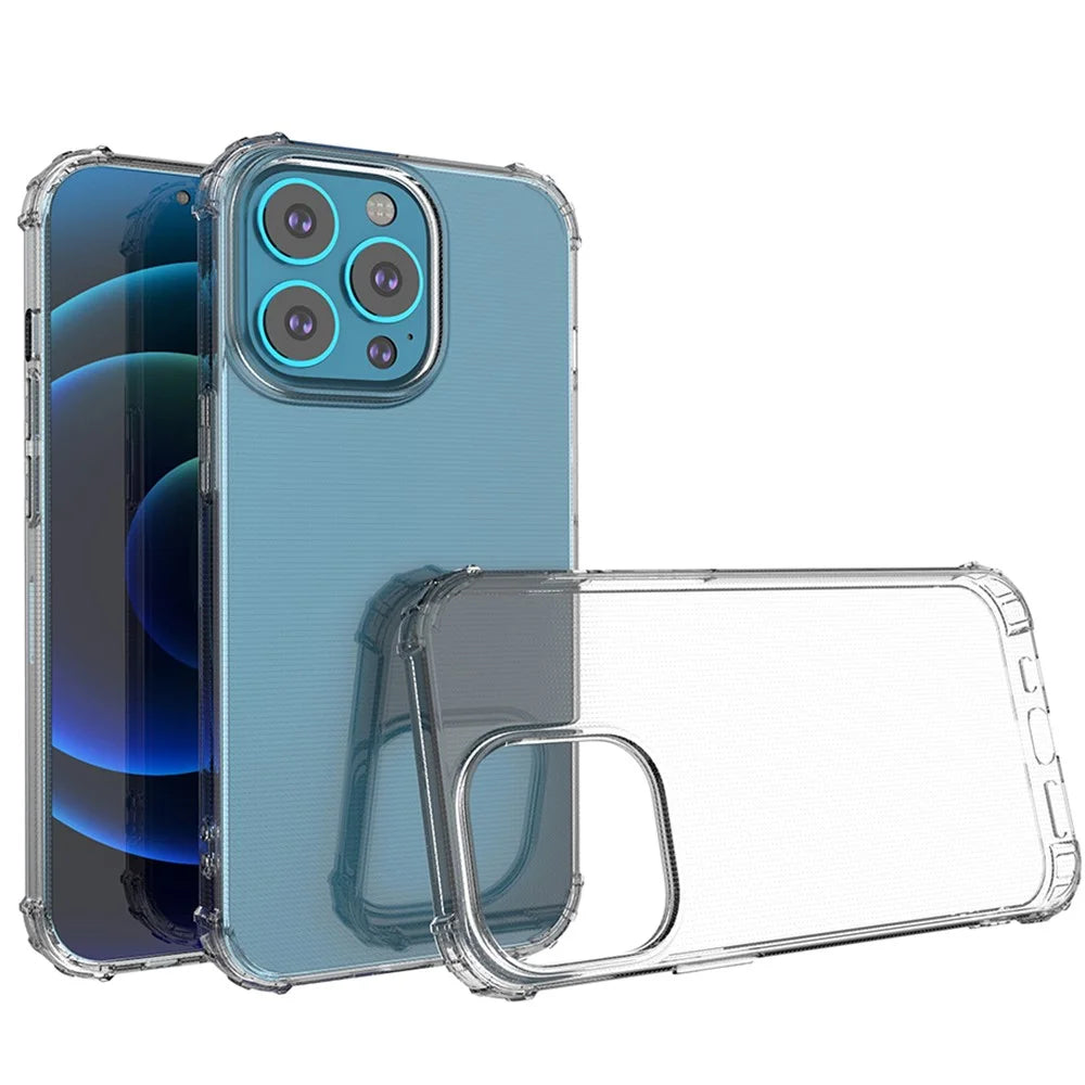 Transparent TPU Shock-resistant Mobile Phone Back Case Shell for iPhone 13 Pro 6.1 inch - 4