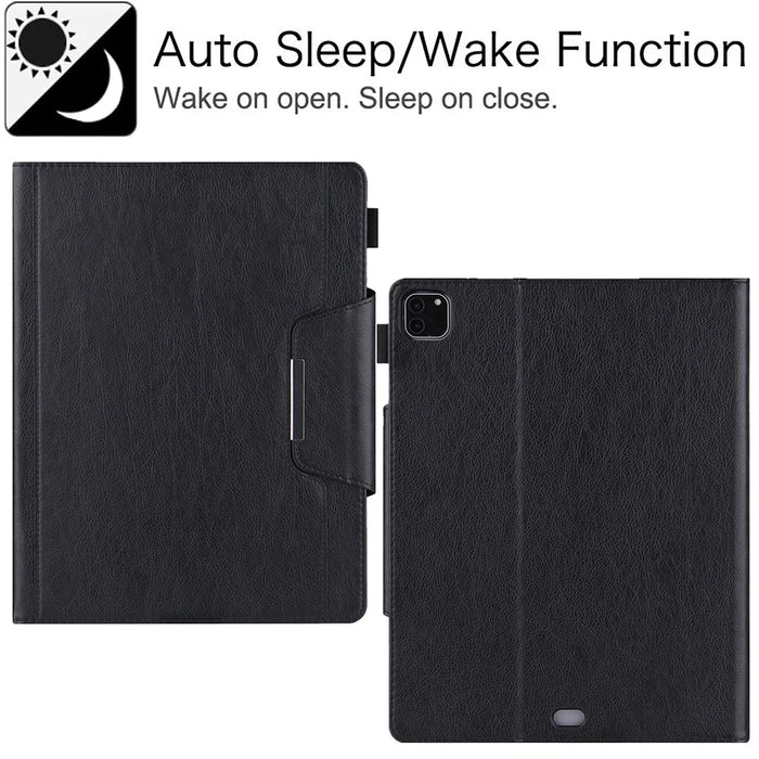PU Leather Stand Tablet Case Cover with Auto Wake / Sleep for iPad Air 13 (2026) / (2025) / (2024) / Pro 12.9 (2022) / (2021) / (2020) / (2018) - Black - 3