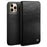 QIALINO For iPhone 13 Pro 6.1 inch Wallet Stand Phone Cover Top Layer Cowhide Leather + TPU Cover Shell - Black - 1