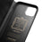QIALINO For iPhone 13 Pro 6.1 inch Wallet Stand Phone Cover Top Layer Cowhide Leather + TPU Cover Shell - Black - 5