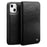 QIALINO For iPhone 13 mini 5.4 inch Top Layer Cowhide Leather All-round Protection Phone Case Stand Shell with Wallet - Black - 1