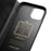 QIALINO For iPhone 13 mini 5.4 inch Top Layer Cowhide Leather All-round Protection Phone Case Stand Shell with Wallet - Black - 5