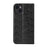FIERRE SHANN Crocodile Texture Leather Phone Cover Protector with Wallet Stand for iPhone 13 6.1 inch - Black - 2