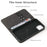 FIERRE SHANN Crocodile Texture Leather Phone Cover Protector with Wallet Stand for iPhone 13 6.1 inch - Black - 6