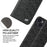 FIERRE SHANN Crocodile Texture Leather Phone Cover Protector with Wallet Stand for iPhone 13 6.1 inch - Black - 7