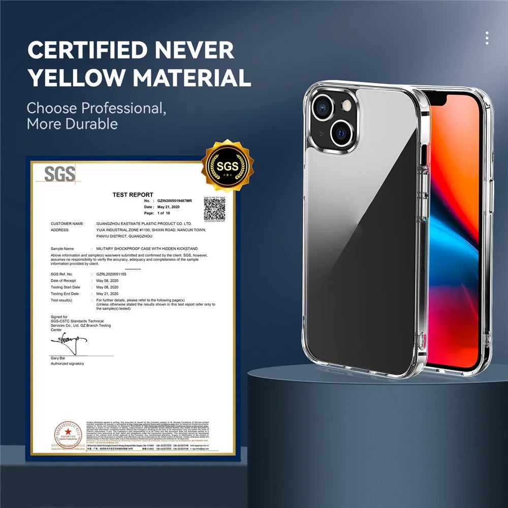 Rugged TPU Shock-Absorption Bumper + Clear PC Back Anti-Drop Cover for iPhone 13 mini 5.4 inch - 3