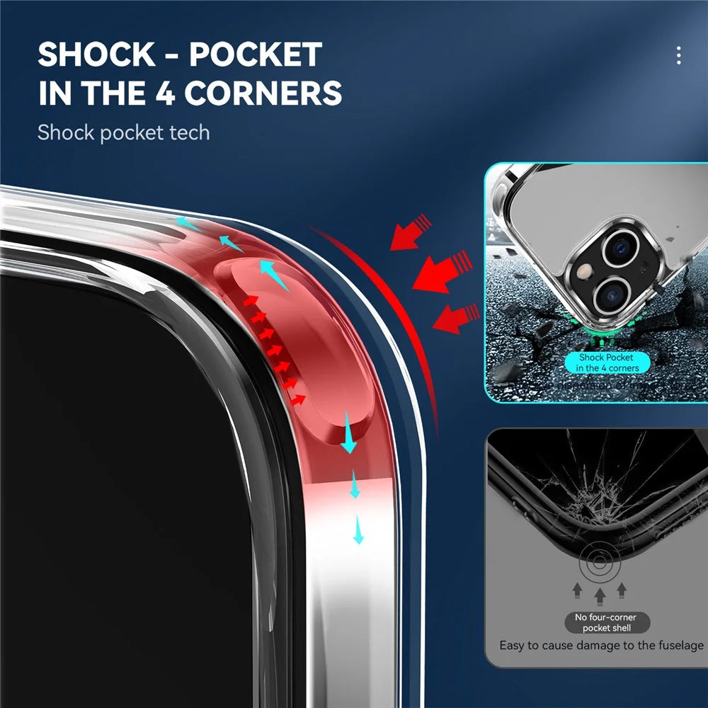 Rugged TPU Shock-Absorption Bumper + Clear PC Back Anti-Drop Cover for iPhone 13 mini 5.4 inch - 5