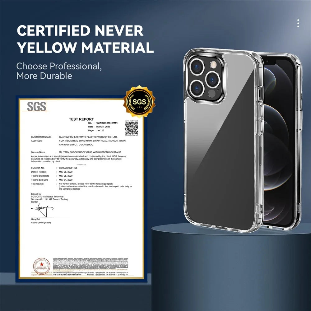Transparent Soft TPU + Anti-Scratch PC Back Cover with 4 Corners Shockproof Protection for iPhone 13 Pro Max 6.7 inch - 2