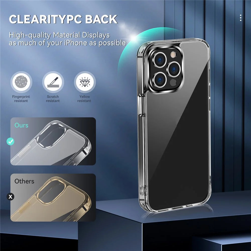 Transparent Soft TPU + Anti-Scratch PC Back Cover with 4 Corners Shockproof Protection for iPhone 13 Pro Max 6.7 inch - 3
