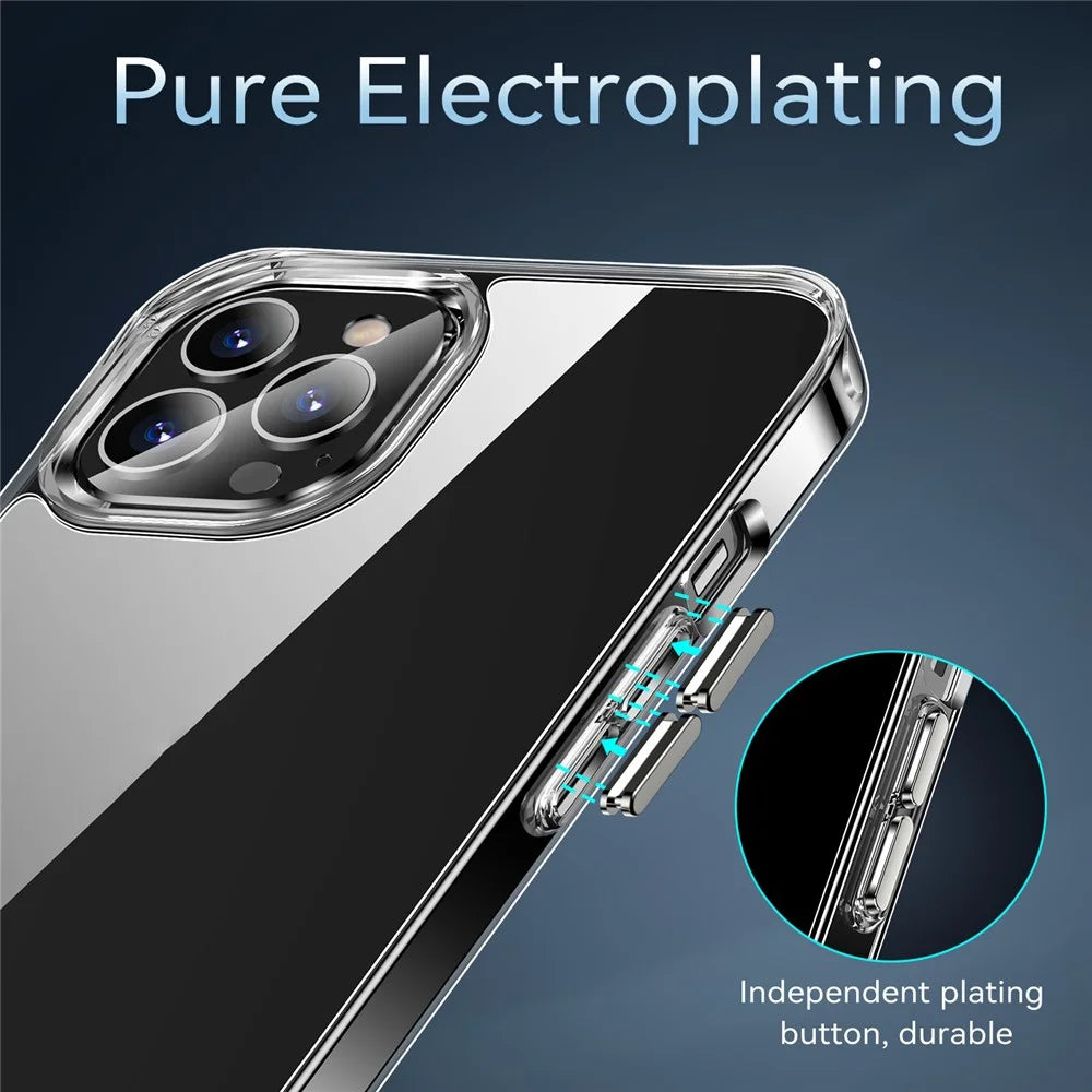 Transparent Soft TPU + Anti-Scratch PC Back Cover with 4 Corners Shockproof Protection for iPhone 13 Pro Max 6.7 inch - 4
