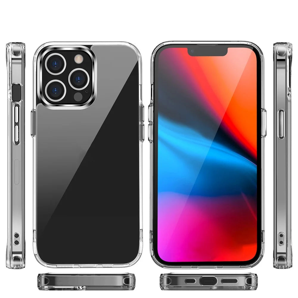 Transparent Soft TPU + Anti-Scratch PC Back Cover with 4 Corners Shockproof Protection for iPhone 13 Pro Max 6.7 inch - 5