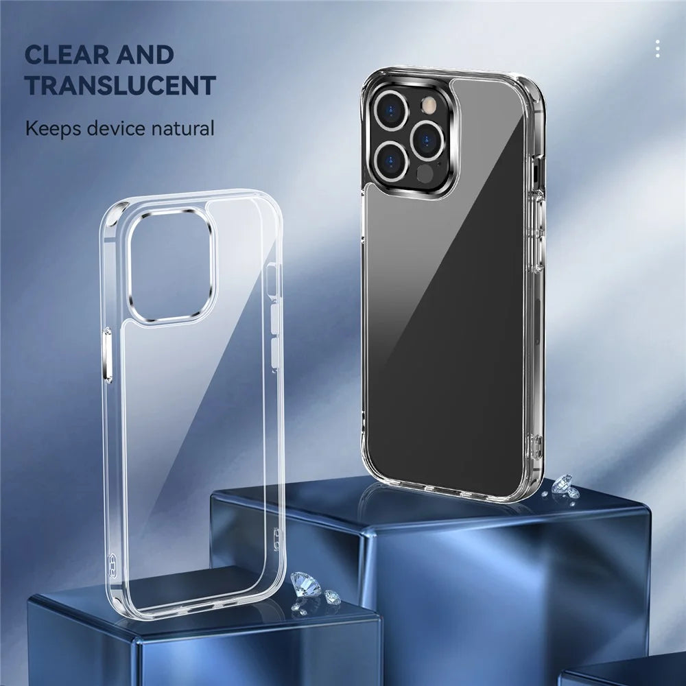 Transparent Soft TPU + Anti-Scratch PC Back Cover with 4 Corners Shockproof Protection for iPhone 13 Pro Max 6.7 inch - 7