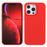 Soft Solid Silicone Slim Fit Shockproof Protective Phone Case for iPhone 13 Pro Max 6.7 inch - Red - 1
