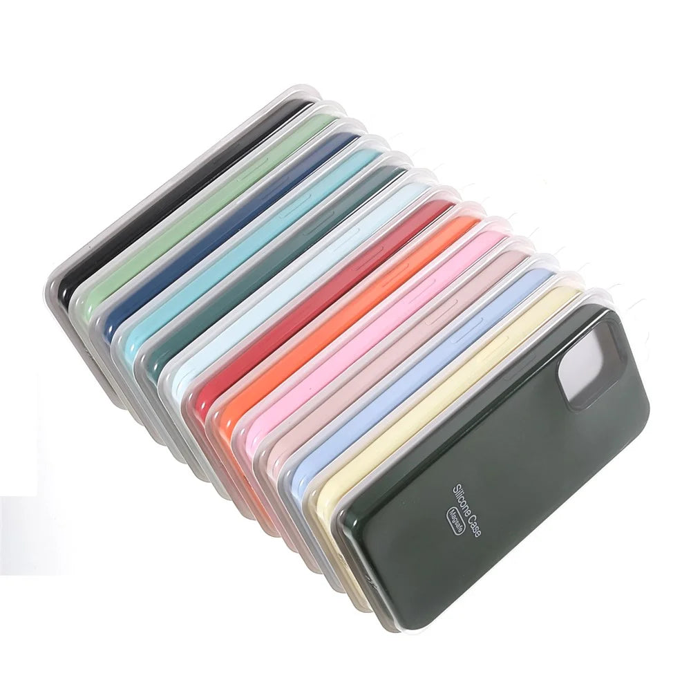 Soft Solid Silicone Slim Fit Full-Body Shockproof Protective Phone Case for iPhone 12 / 12 Pro 6.1 inch - Black - 7