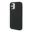 Solid Silicone Slim Microfiber Lining Cushion Texture Cover for iPhone 12 mini 5.4 inch - Black - 3