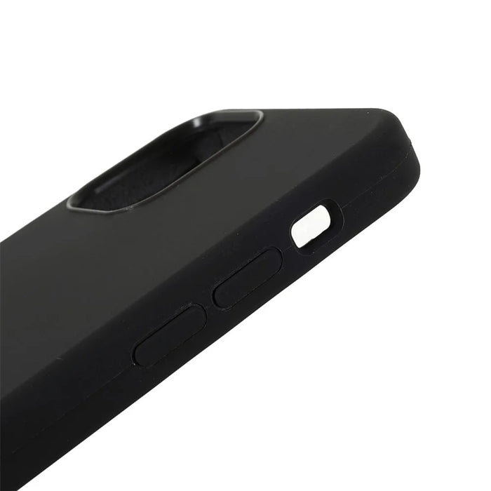 Solid Silicone Slim Microfiber Lining Cushion Texture Cover for iPhone 12 mini 5.4 inch - Black - 7