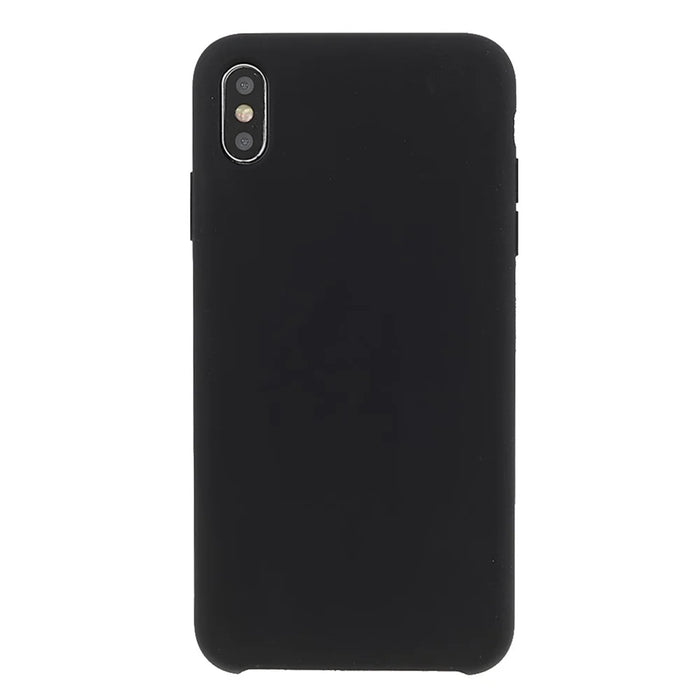 Solid Silicone Shockproof Phone Case with Soft Anti-Scratch Microfiber Lining for iPhone XS Max 6.5 inch - Black - 2