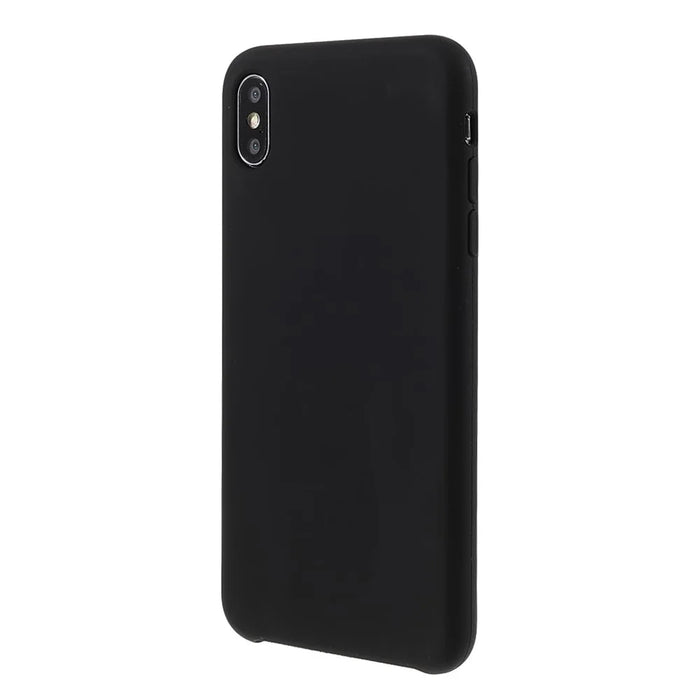 Solid Silicone Shockproof Phone Case with Soft Anti-Scratch Microfiber Lining for iPhone XS Max 6.5 inch - Black - 3