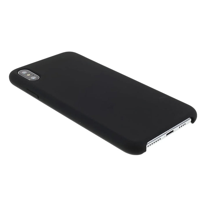 Solid Silicone Shockproof Phone Case with Soft Anti-Scratch Microfiber Lining for iPhone XS Max 6.5 inch - Black - 4