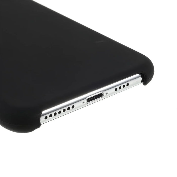 Solid Silicone Shockproof Phone Case with Soft Anti-Scratch Microfiber Lining for iPhone XS Max 6.5 inch - Black - 5