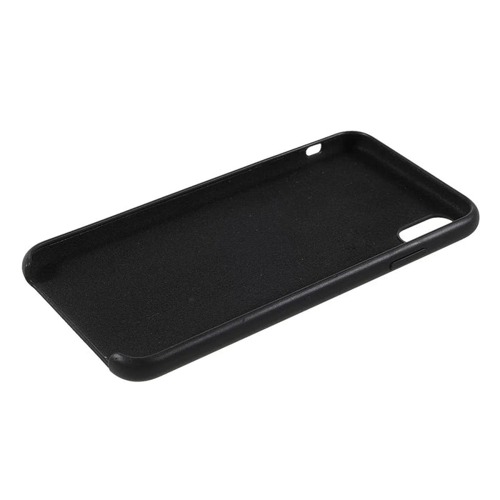 Solid Silicone Shockproof Phone Case with Soft Anti-Scratch Microfiber Lining for iPhone XS Max 6.5 inch - Black - 7