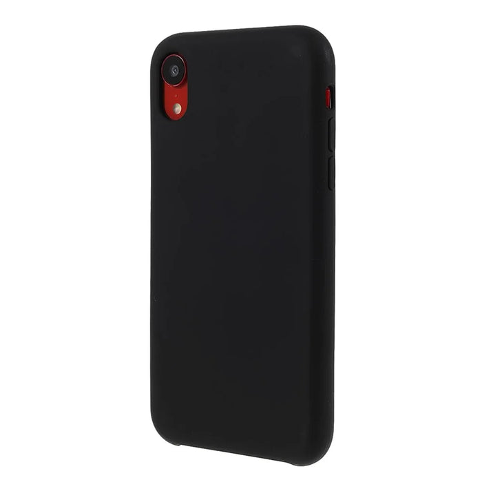 Solid Silicone Silky-Soft Touch Full-Body Protective Case for iPhone XR 6.1 inch - Black - 3