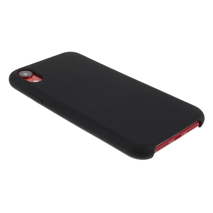 Solid Silicone Silky-Soft Touch Full-Body Protective Case for iPhone XR 6.1 inch - Black - 4