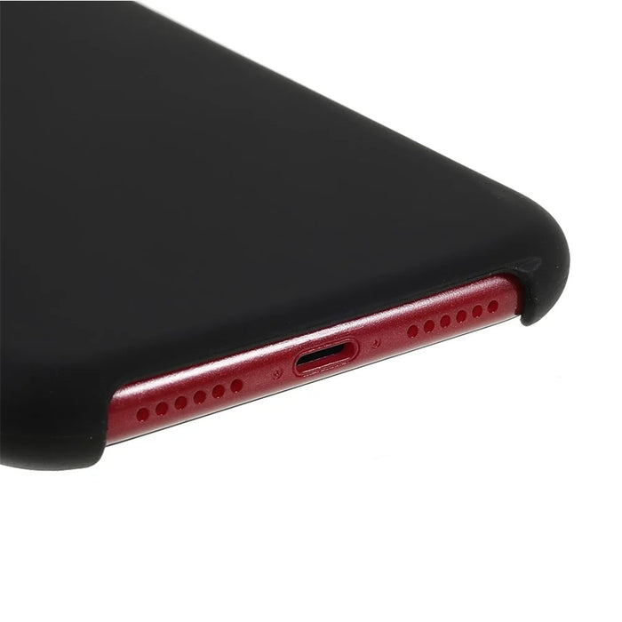 Solid Silicone Silky-Soft Touch Full-Body Protective Case for iPhone XR 6.1 inch - Black - 5