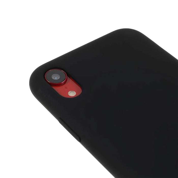 Solid Silicone Silky-Soft Touch Full-Body Protective Case for iPhone XR 6.1 inch - Black - 6