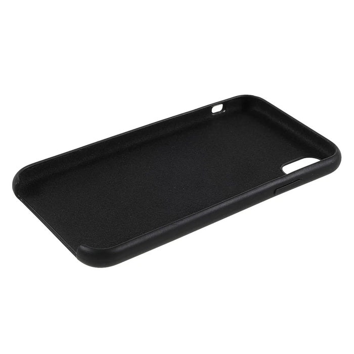 Solid Silicone Silky-Soft Touch Full-Body Protective Case for iPhone XR 6.1 inch - Black - 7