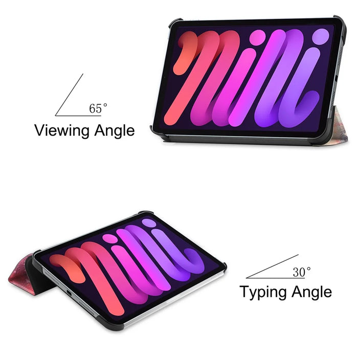 Tri-Fold Stand Design Dustproof Pattern Printing Leather Tablet Case Cover for iPad mini (2024) / mini (2021) - Starry Sky - 5