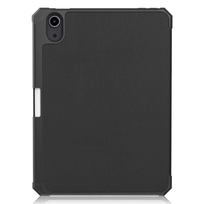 Anti-Scratch Tri-Fold Stand Shockproof PU Leather Smart Tablet Cover Protector with Pen Slot for iPad mini (2024) / mini (2021) - Black - 2