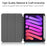 Anti-Scratch Tri-Fold Stand Shockproof PU Leather Smart Tablet Cover Protector with Pen Slot for iPad mini (2024) / mini (2021) - Black - 4