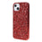Glitter Bling TPU Electroplating Edge + Hard PC Back Anti-Scratch Light Phone Case for iPhone 13 6.1 inch - Red - 3