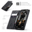 CASEME 013 Series Wallet Stand All-round Protection PU Leather Shell Case for iPhone 13 Pro Max 6.7 inch - Black - 5