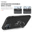 Ring Kickstand Anti-Drop Hard PC Back and Soft TPU Edge Shockproof Protective Case for iPhone 13 Pro 6.1 inch - Black - 7