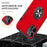 Ring Kickstand Shockproof Hybrid PC Back Soft TPU Frame Protection Phone Case for iPhone 13 Pro Max 6.7 inch - Red - 3