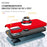 Ring Kickstand Shockproof Hybrid PC Back Soft TPU Frame Protection Phone Case for iPhone 13 Pro Max 6.7 inch - Red - 4