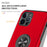 Ring Kickstand Shockproof Hybrid PC Back Soft TPU Frame Protection Phone Case for iPhone 13 Pro Max 6.7 inch - Red - 6